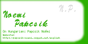 noemi papcsik business card